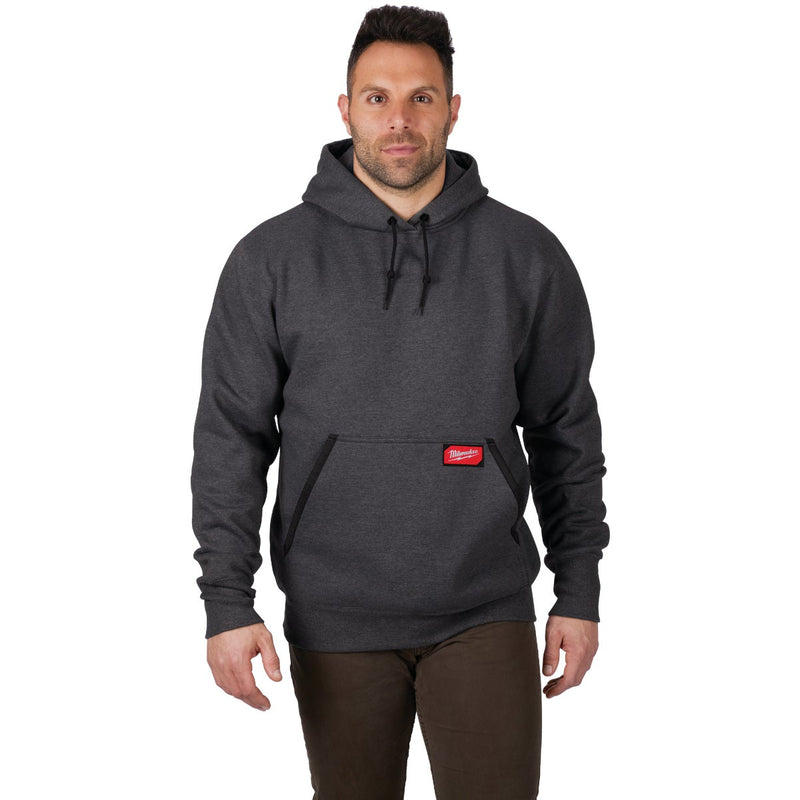 Milwaukee 2XL Gray Heavy-Duty Pullover Hooded Sweatshirt