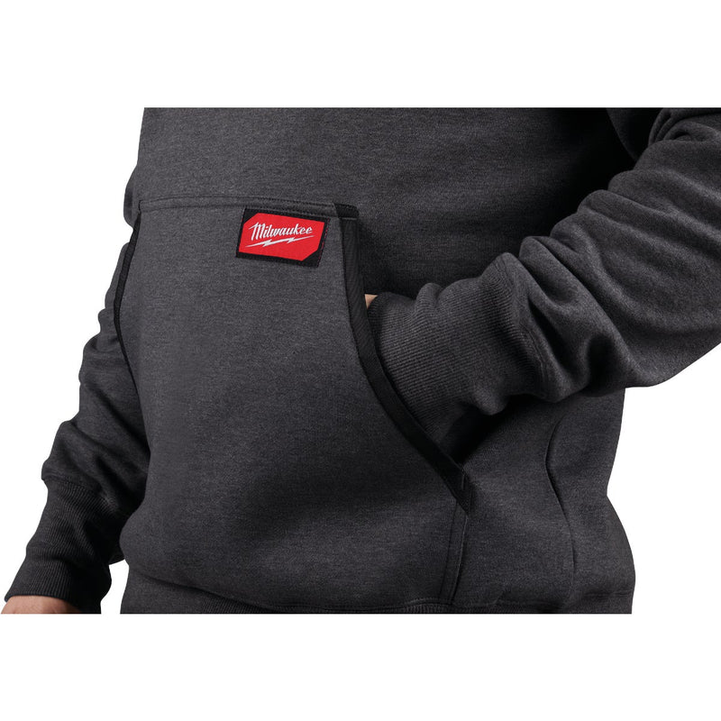 Milwaukee 2XL Gray Heavy-Duty Pullover Hooded Sweatshirt