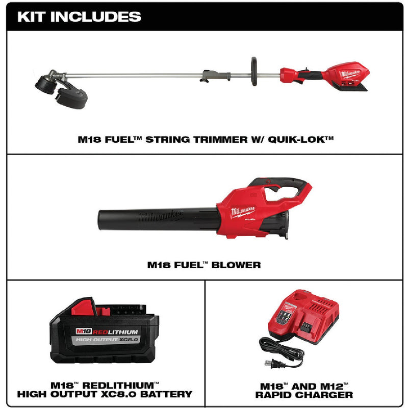 Milwaukee M18 FUEL 18V Cordless String Trimmer & Blower Combo Kit