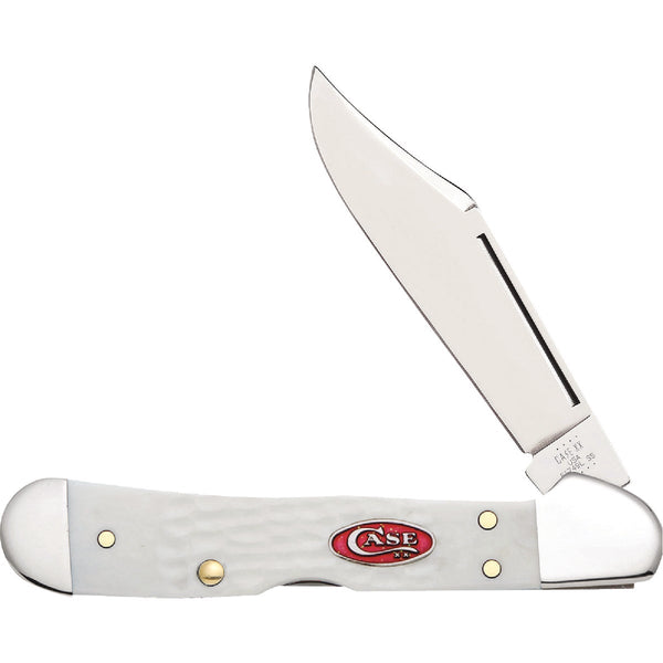 Case SparXX 2.72 In. Standard Jig White Synthetic Mini CopperLock Pocket Knife