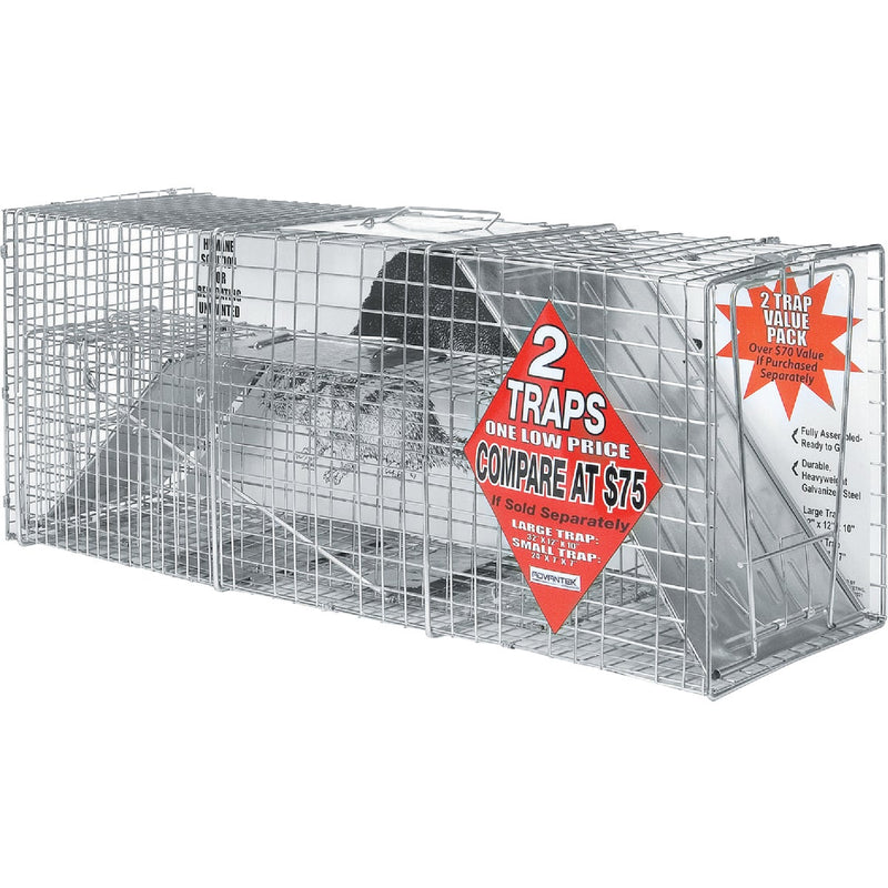 Advantek Galvanized 32 In. Catch & Release Animal Trap (2-Pack)