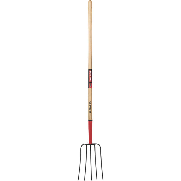 Truper 5-Tine Wood Long Handle Pitch Fork
