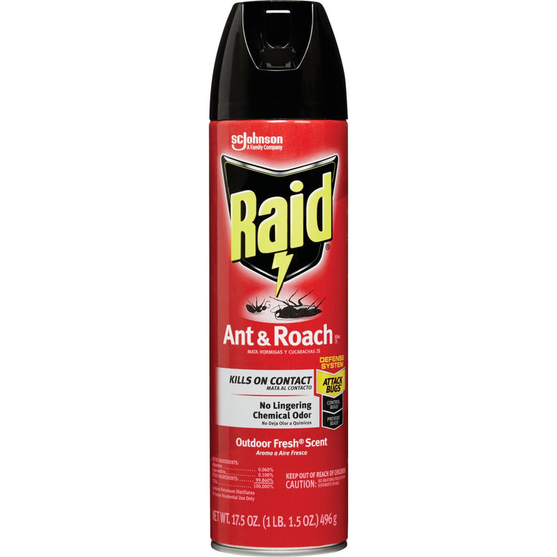 Raid 17.5 Oz. Outdoor Fresh Scent Aerosol Spray Ant & Roach Killer