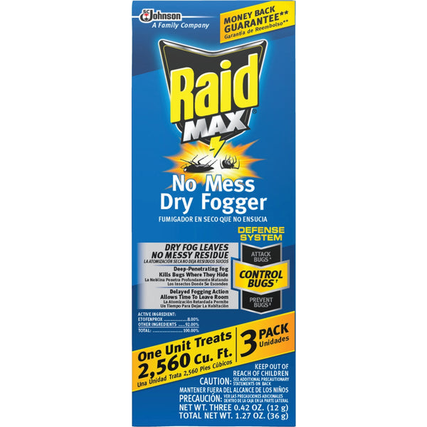 Raid 0.35 Oz. Fumigator Indoor Insect Fogger (3-Pack)