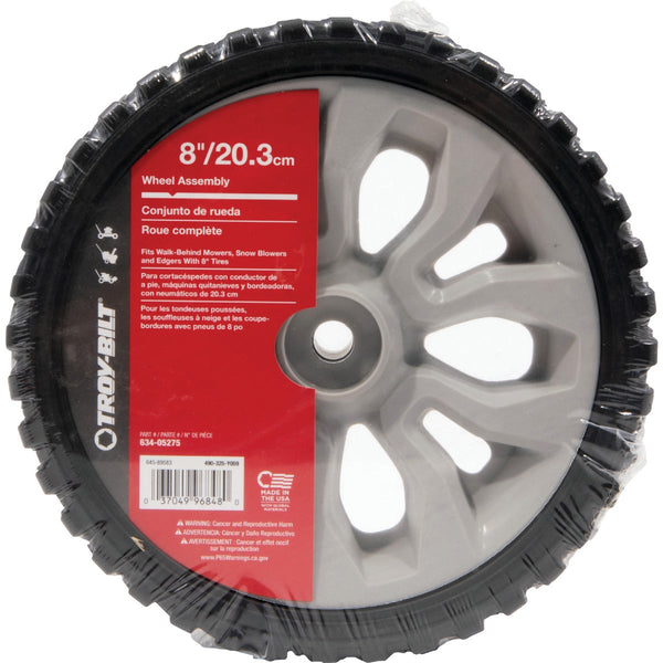 Troy-Bilt Original Equipment 8 In. Wheel Assembly for Most Troy-Bilt Walk-Behind Mowers, Edgers and Snow Blowers