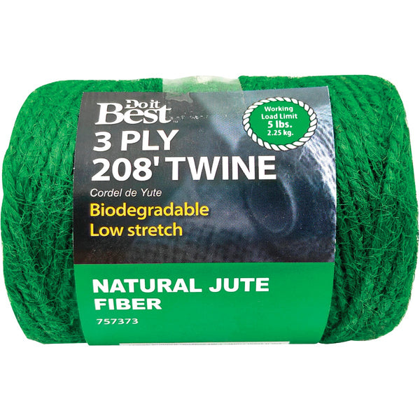 Do it Best 3-Ply x 208 Ft. Green Jute Biodegradable Twine