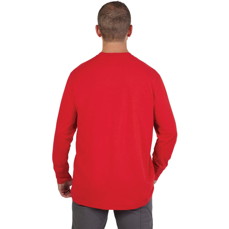 Milwaukee XL Red Long Sleeve Men's Heavy-Duty Shirt