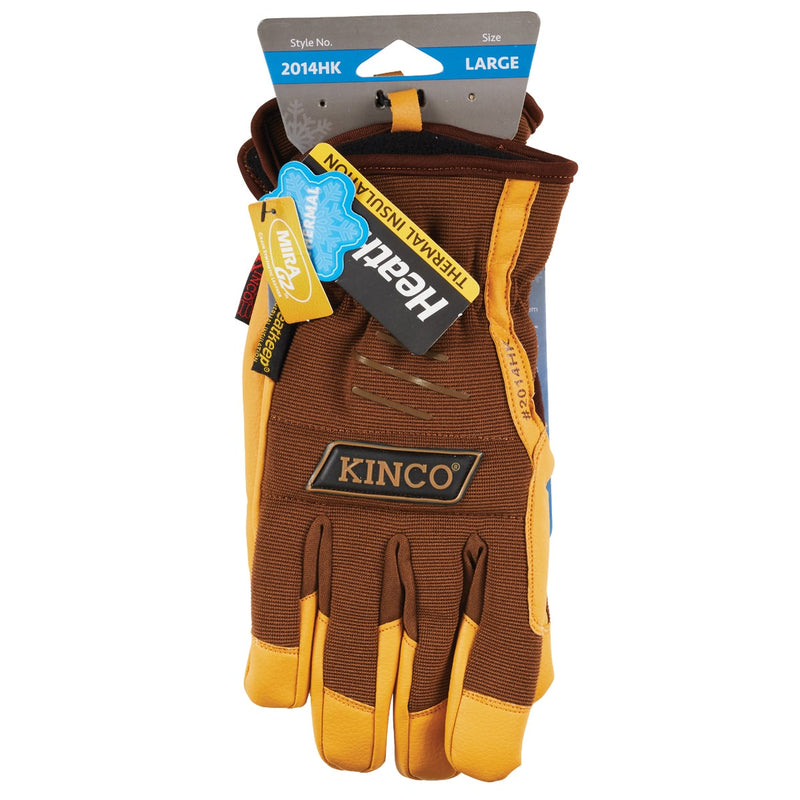 KincoPro MiraG2 Men's Large Grain Faux Leather Thermal Lined Winter Work Glove