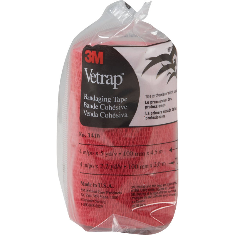 3M Vetrap 4 In. x 5 Yd. Bandaging Wrap, Red