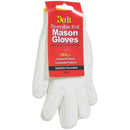 Do it Men's Small Reversible Knit Polyester Mason Glove, White