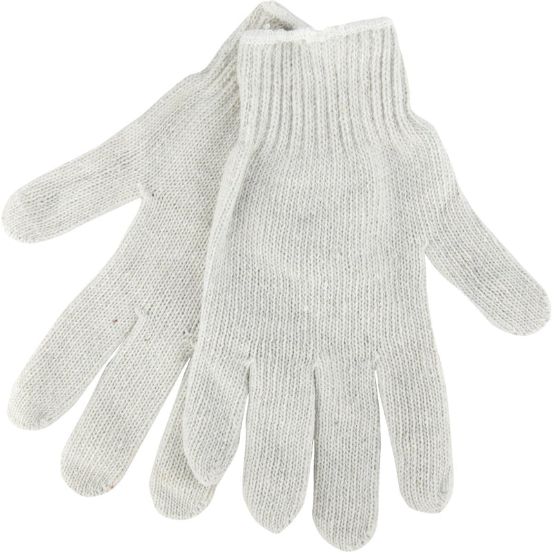 Do it Men's Medium Reversible Knit Polyester Mason Glove, White