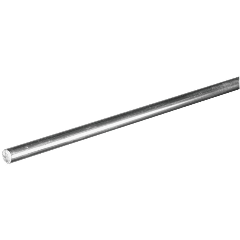 Hillman Steelworks Aluminum 3/8 In. x 8 Ft. Solid Rod