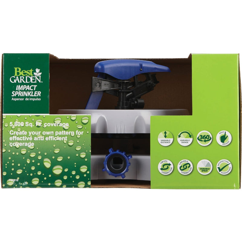 Best Garden Poly 5800 Sq. Ft. Sled Impulse Sprinkler with Programming Disc