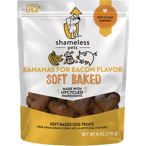 Shameless Pets Bananas For Bacon Soft Baked Dog Treat, 6 Oz.