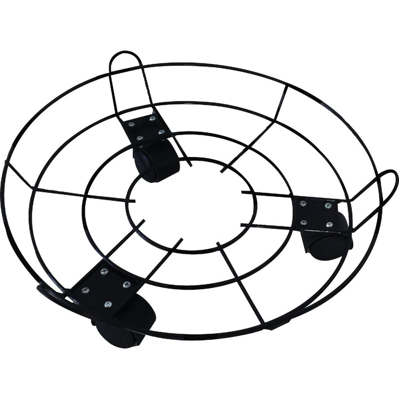 Best Garden 13 In. Coated Metal Wire Rolling Plant Caddy