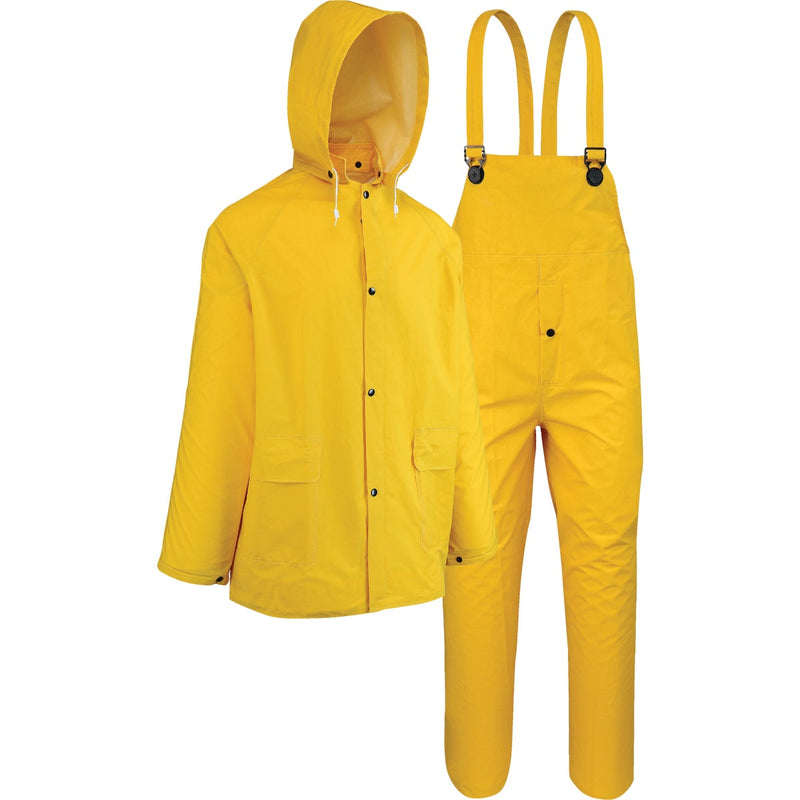 West Chester Protective Gear Large 3-Piece Yellow PVC Rain Suit