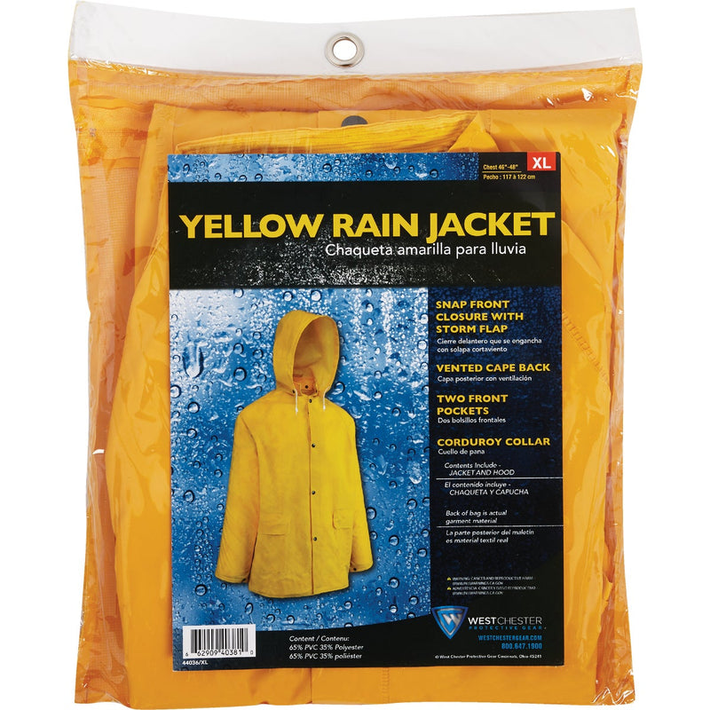 West Chester Protective Gear XL Yellow PVC Rain Coat