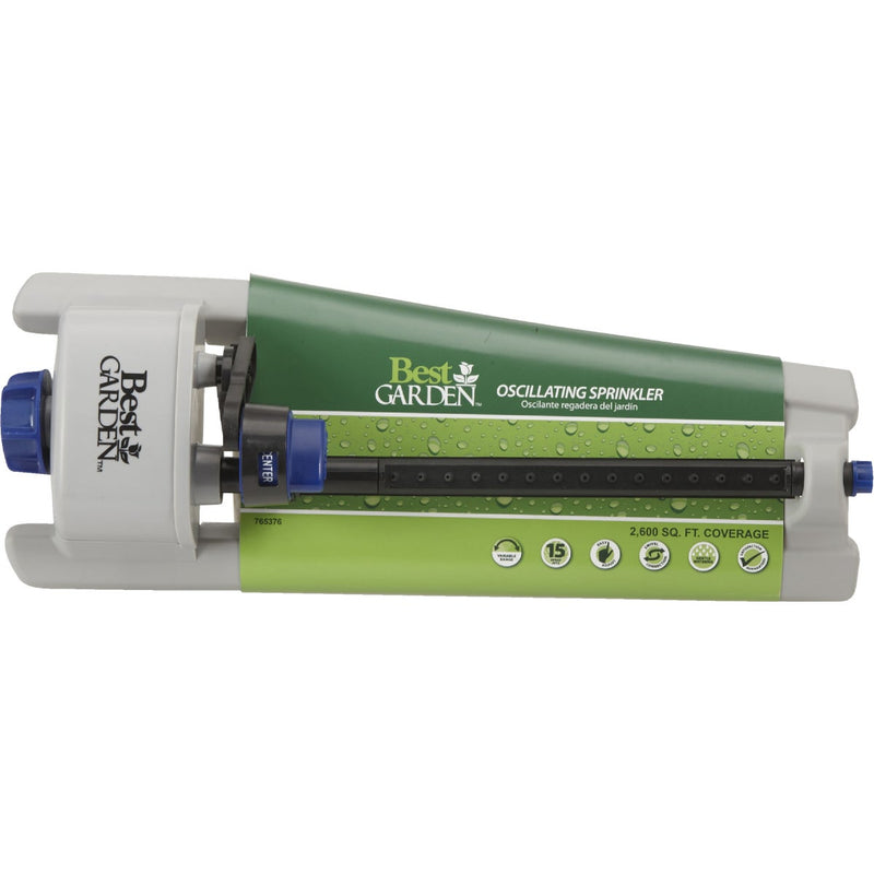 Best Garden Poly 2600 Sq. Ft. Blue & Gray Oscillating Sprinkler