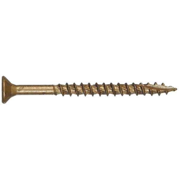 Hillman Power Pro #10 x 3-1/2 In. Bronze Ceramic Flat Head Star Exterior Wood Screw (1000 Ct., 1/4 Keg)