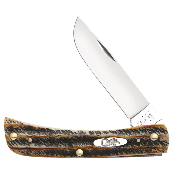 Case Sod Buster Jr 2.88 In. Amber BoneStag Pocket Knife