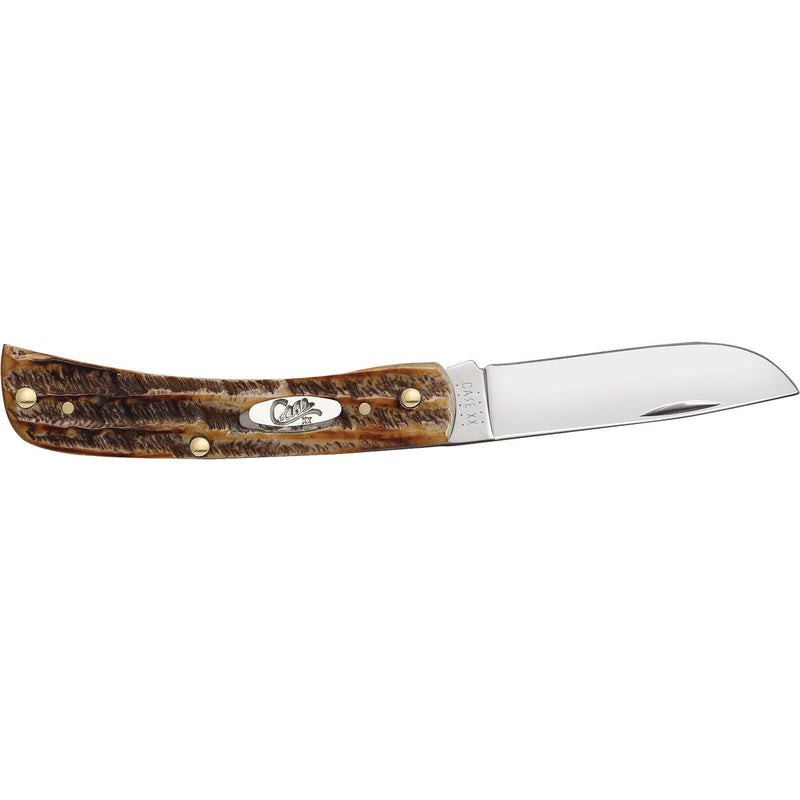 Case Sod Buster Jr 2.88 In. Amber BoneStag Pocket Knife