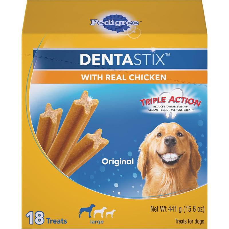 Pedigree Dentastix Large Dog Original Flavor Dental Dog Treat (18-Pack)