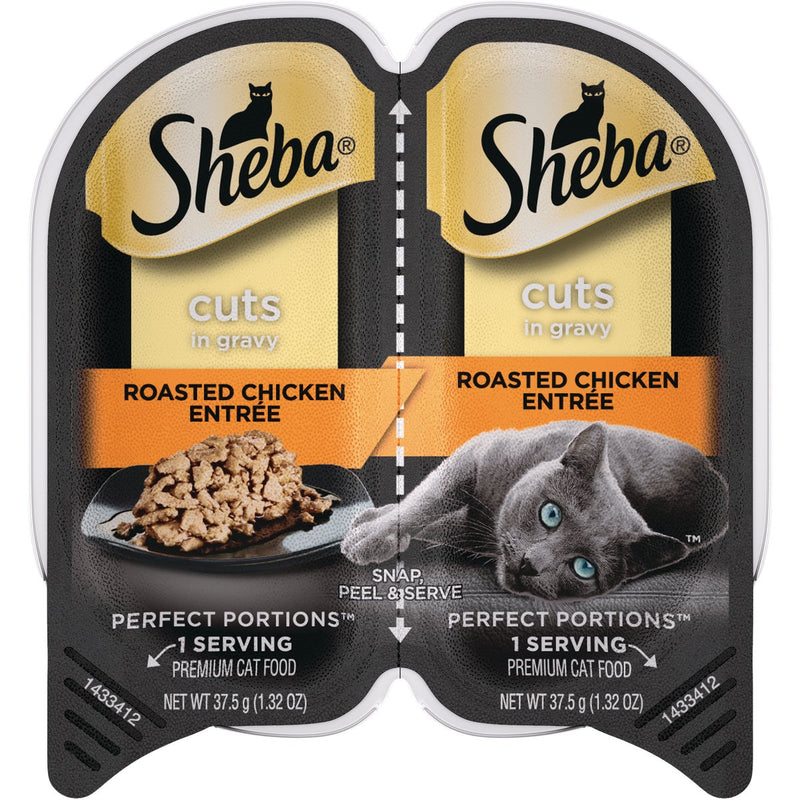 Sheba Perfect Portions Cuts in Gravy 2.6 Oz. Roasted Chicken Adult Wet Cat Food