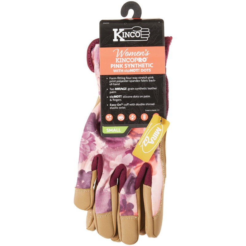 KincoPro Women's Small Faux Leather Palm Work Glove