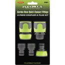 Flexzilla Standard Garden Hose Quick-Connect Coupler & Plug Kit, ZillaGreen (5-Piece)