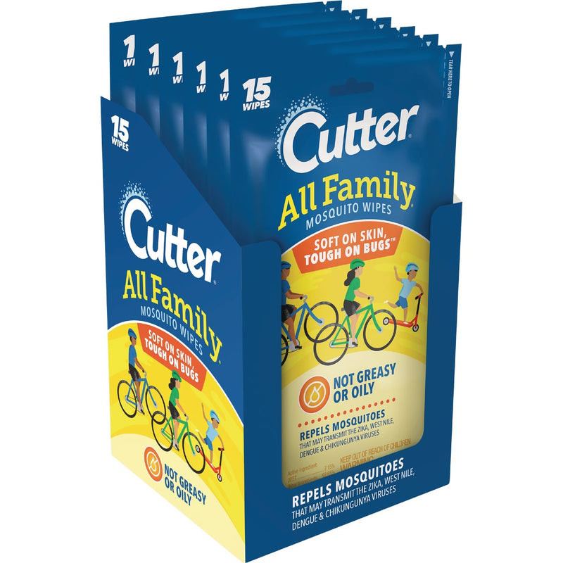 Cutter All Family Mosquito Wipes (15-Pack)