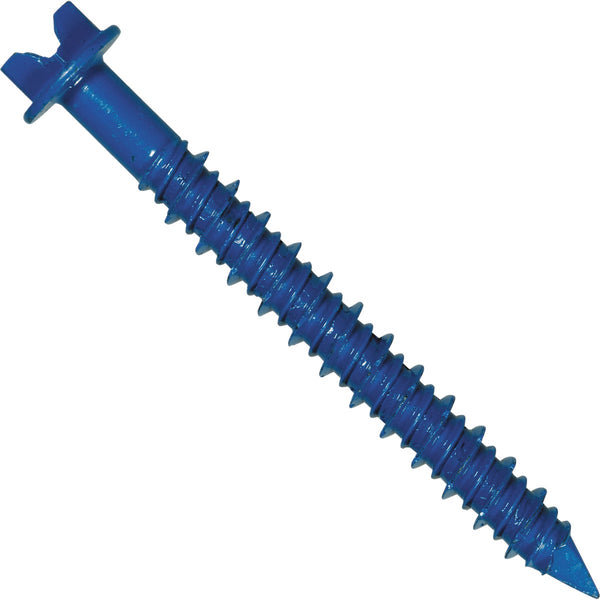 Hillman 1/4 In. x 2-1/4 In. Slotted Hex Washer Tapper Concrete Screw (15 Ct.)