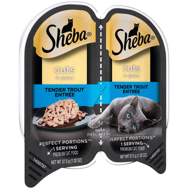 Sheba Perfect Portions Cuts in Gravy 2.6 Oz. Tender Trout Adult Wet Cat Food