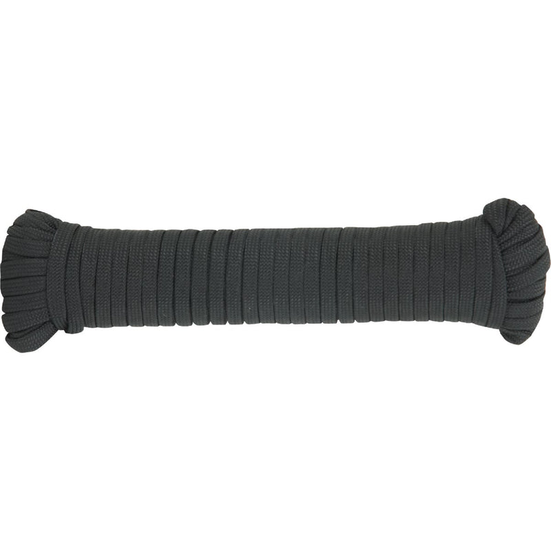 Do it Best 1/8 In. x 50 Ft. Black Braided Polypropylene Paracord