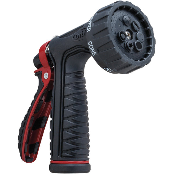 Orbit Pro Flo 7-Pattern Rear Trigger Nozzle, Red & Black