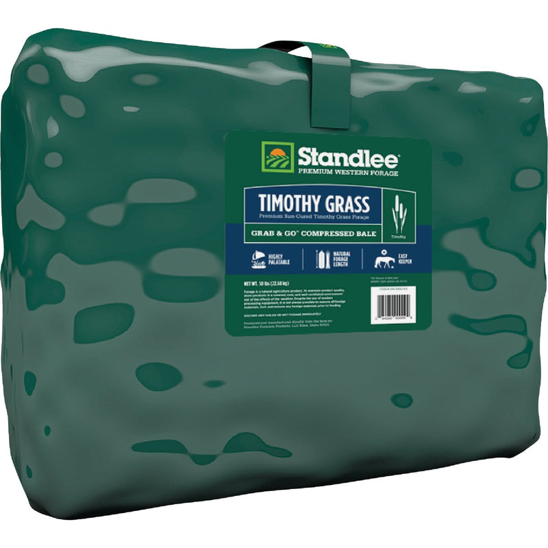 Standlee Premium Western Forage 50 Lb. Premium Timothy Grab & Go Compressed Bale