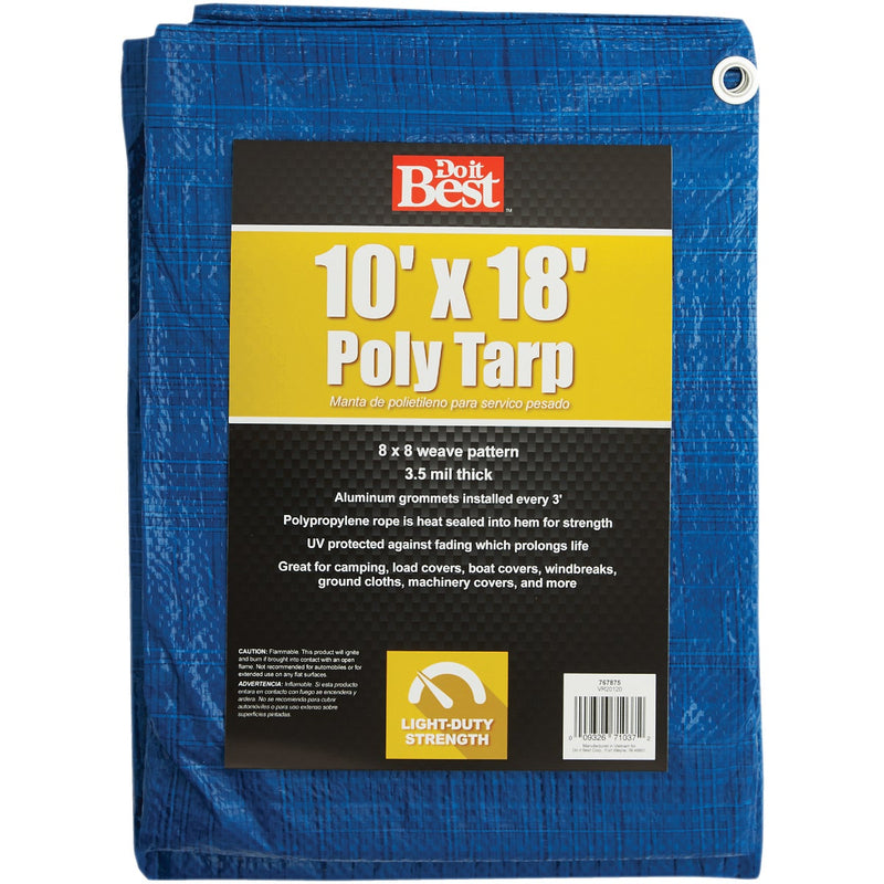 Do it Best Blue Woven 10 Ft. x 18 Ft. General Purpose Tarp