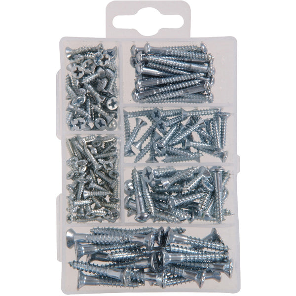 Hillman The Fastener Center Steel Wood Screw Assortment Kit (199 Pcs.)