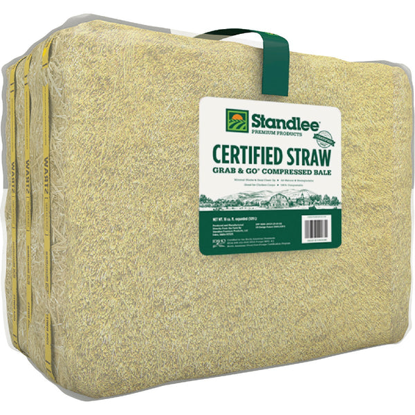 Standlee Premium Western Forage 18 Cu. Ft. Certified Straw Grab & Go Compressed Bale