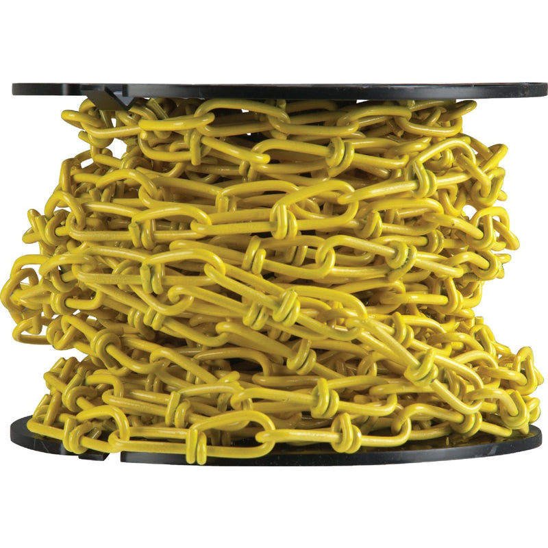 Campbell 3/16 In. 100 Ft. Yellow Poly-Coated Low-Carbon Steel Coil Chain