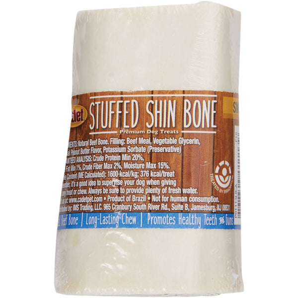 Cadet Peanut Butter Flavor Stuffed Small Shin Bone for Dogs