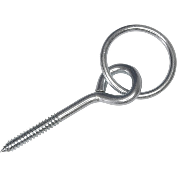 Campbell 2 In. Zinc-Plated Steel Hitch Ring with Screw Eye