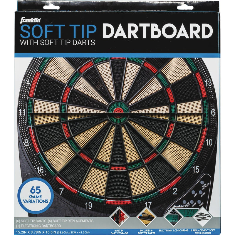 Franklin 13-1/2 In. Dia. Soft Tip Electronic Dartboard