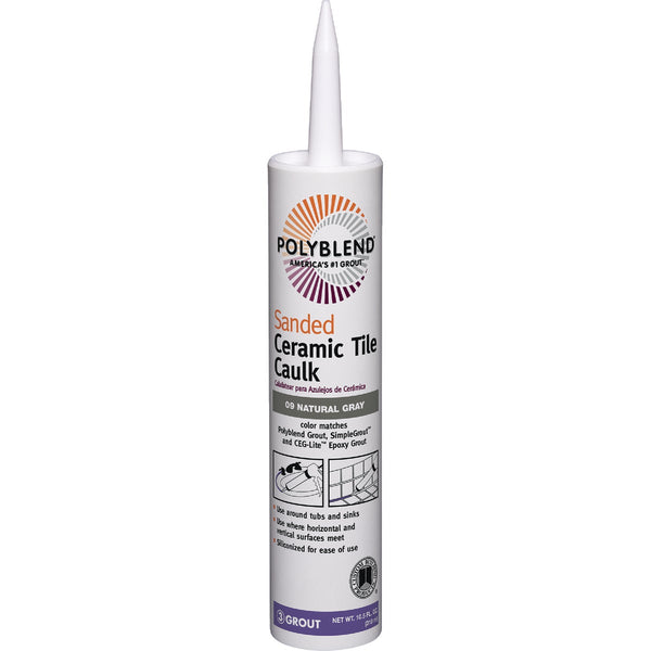 Polyblend 10.5 Oz. #09 Natural Gray Sanded Ceramic Tile Caulk