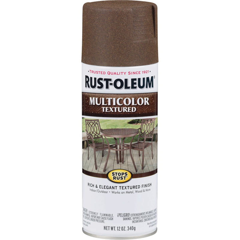 Rust-Oleum Stops Rust MultiColor 12 Oz. Textured Spray Paint, Autumn Brown