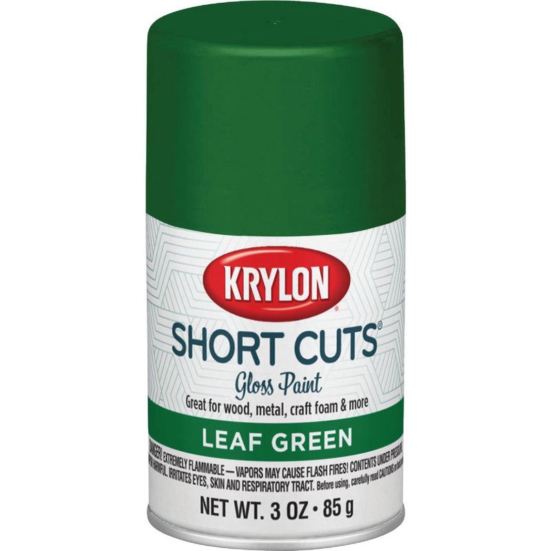 Krylon Short Cuts 3 Oz. High-Gloss Enamel Spray Paint, Leaf Green