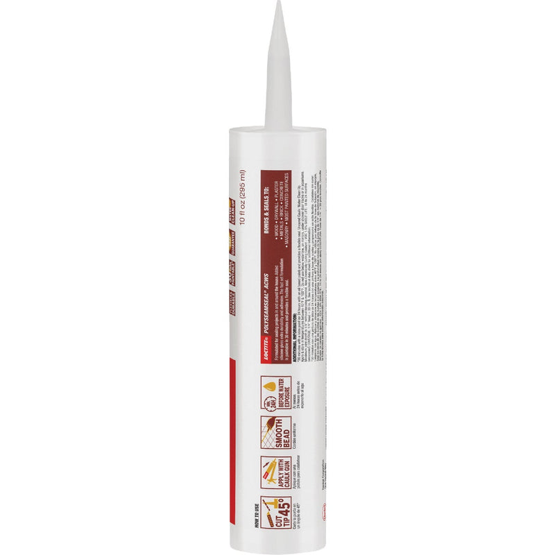 LOCTITE POLYSEAMSEAL 10 Oz. White Acrylic Caulk with Silicone