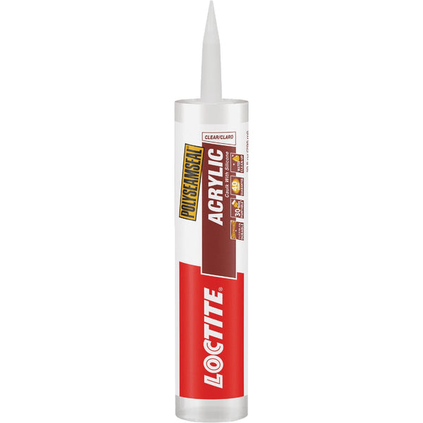 LOCTITE POLYSEAMSEAL 10 Oz. Clear Acrylic Caulk with Silicone