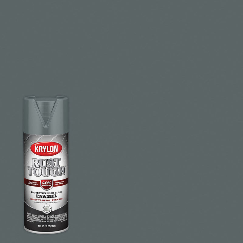 Krylon Rust Tough 12 Oz. Gloss Alkyd Enamel Spray Paint, Machinery Gray