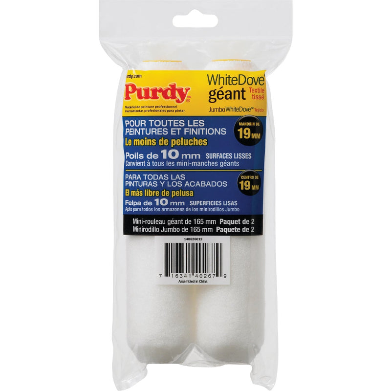 Purdy White Dove 6-1/2 In. x 3/8 In. Jumbo Mini Woven Fabric Roller Cover (2-Pack)