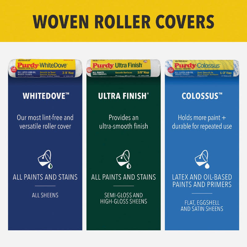 Purdy Jumbo Golden Eagle 6-1/2 In. x 1/2 In. Mini Knit Fabric Roller Cover (2-Pack)